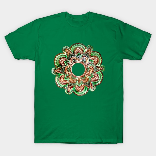 Ukraine green star pattern T-Shirt by Gogodzy